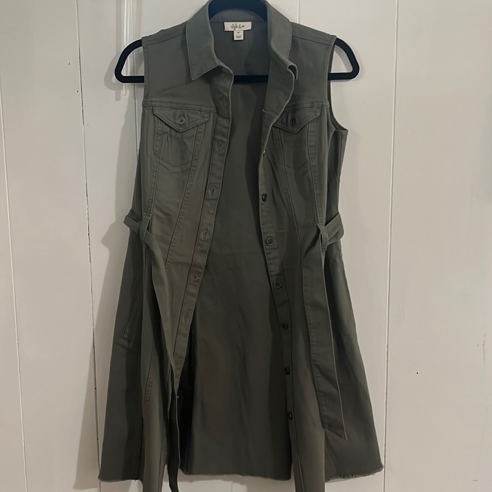 Green vest dress